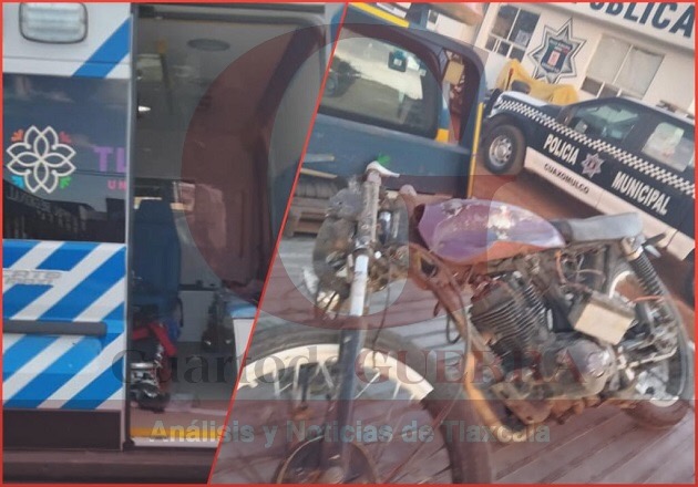 Fallece motociclista tras fuerte choque en Cuaxomulco
